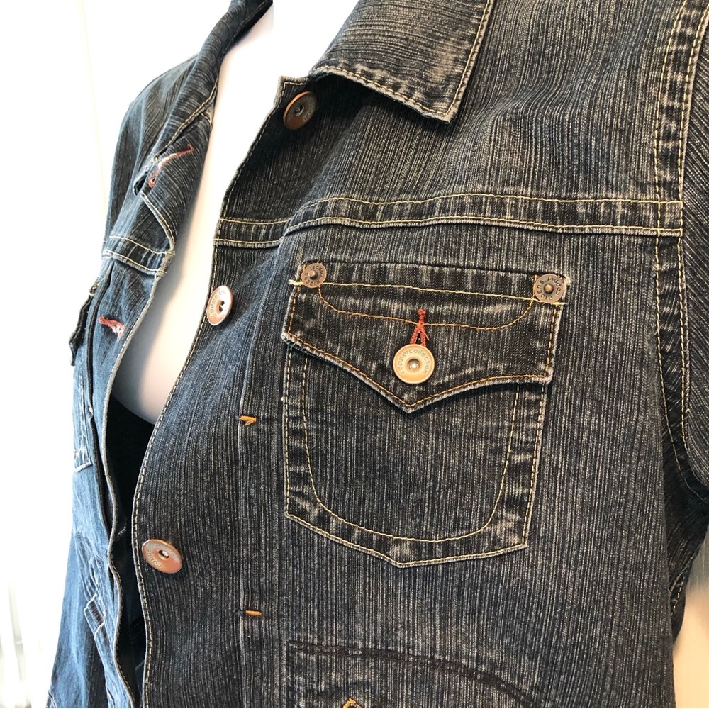 Blue Denim Jacket. Size X-Large Brand: Riders Copper